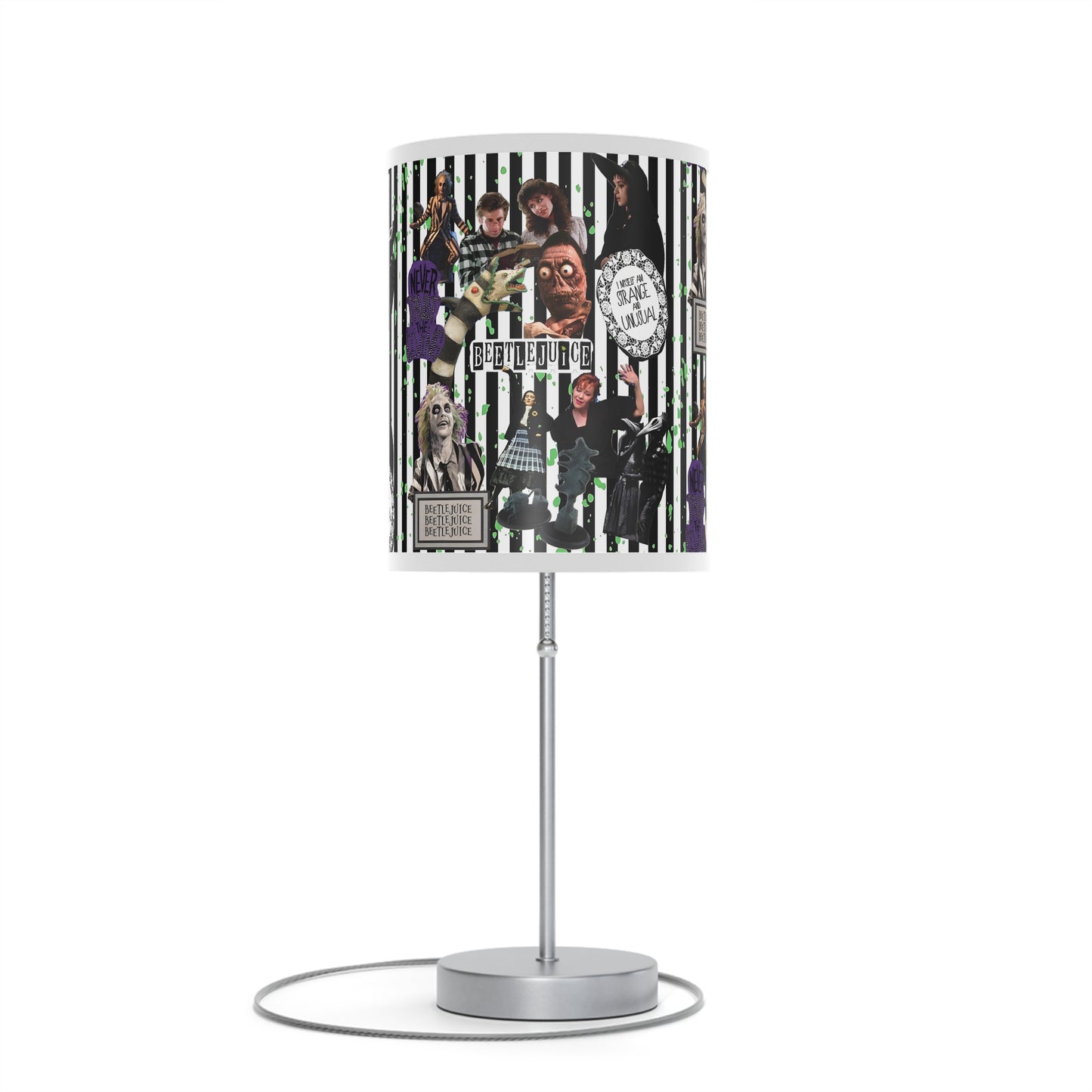 Beetlejuice Strange And Unusual Collage Lamp on a Stand