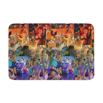Taylor Swift Rainbow Photo Collage Memory Foam Bath Mat