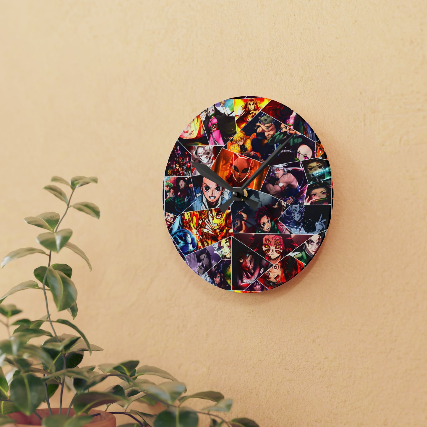 Demon Slayer Reflections Collage Acrylic Wall Clock