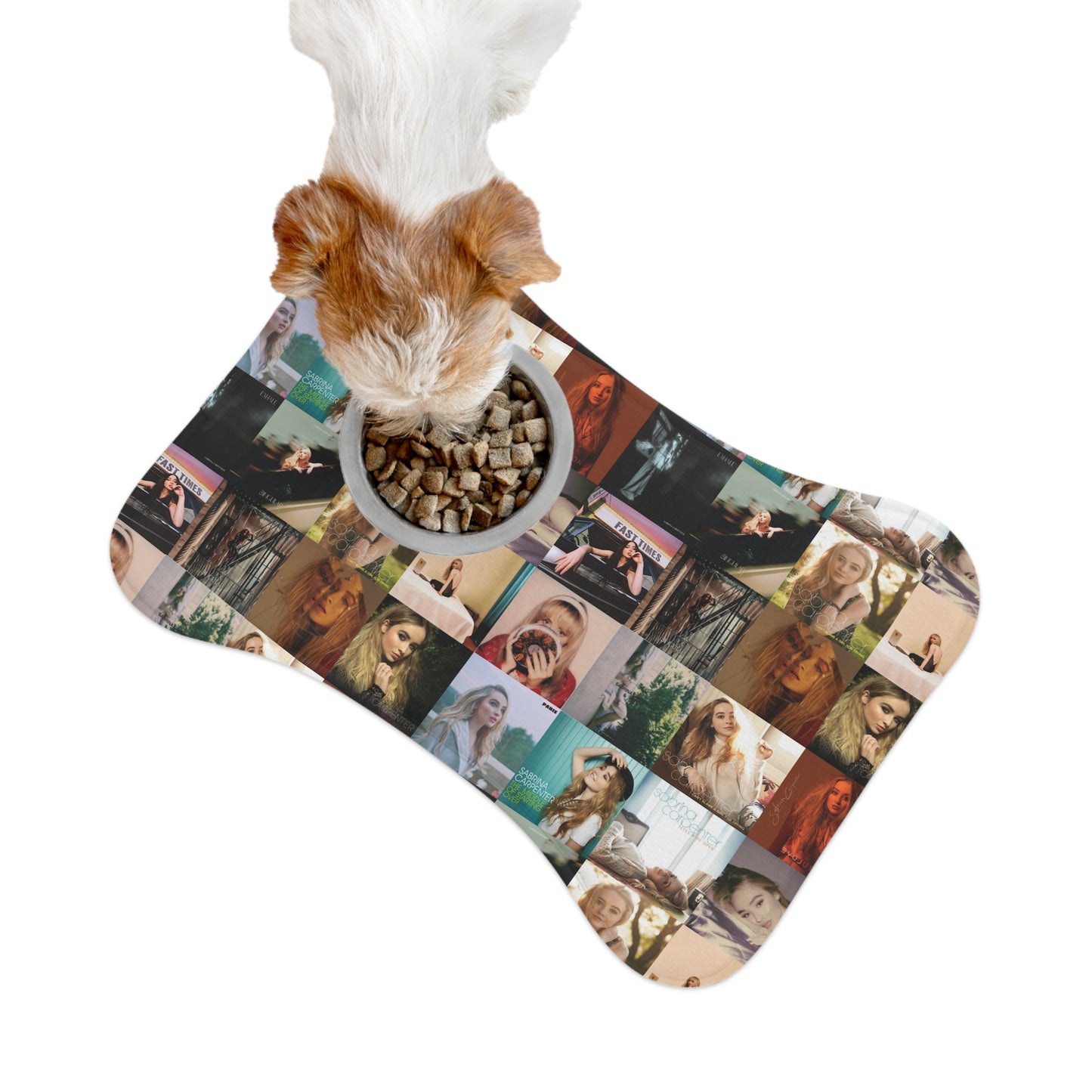 Sabrina Carpenter Album Cover Collage Pet Feeding Mats