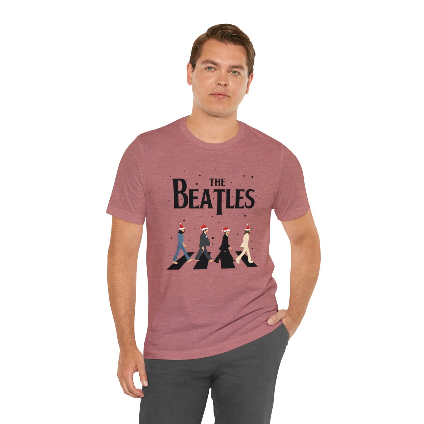 The Beatles Abbey Road Santas Unisex Jersey Short Sleeve Tee Shirt