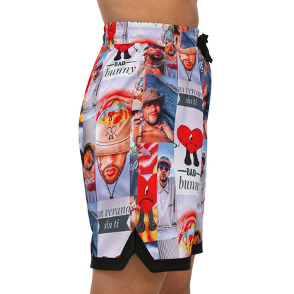 Bad Bunny Un Verano Sin Ti Photo Collage Basketball Rib Shorts