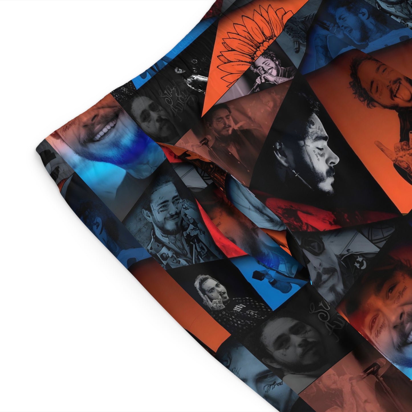 Post Malone Crystal Portraits Collage Men's Board Shorts