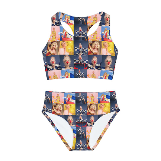 Katy Perry Smile Mosaic Girls Two Piece Swimsuit