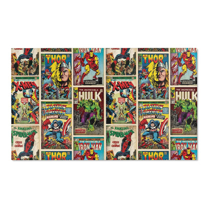 Marvel Comic Book Cover Collage Area Rug