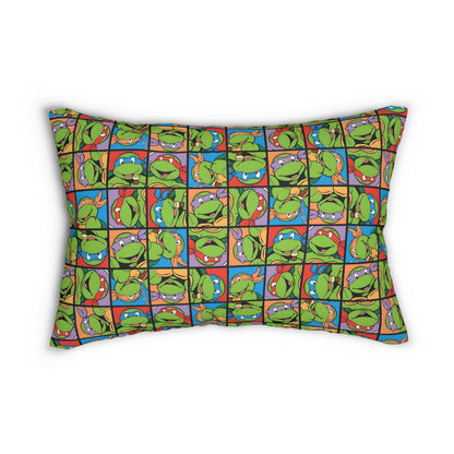 TMNT Turtle Toon Montage Spun Polyester Lumbar Pillow