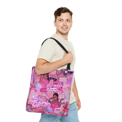 Ariana Grande Purple Vibes Collage Tote Bag