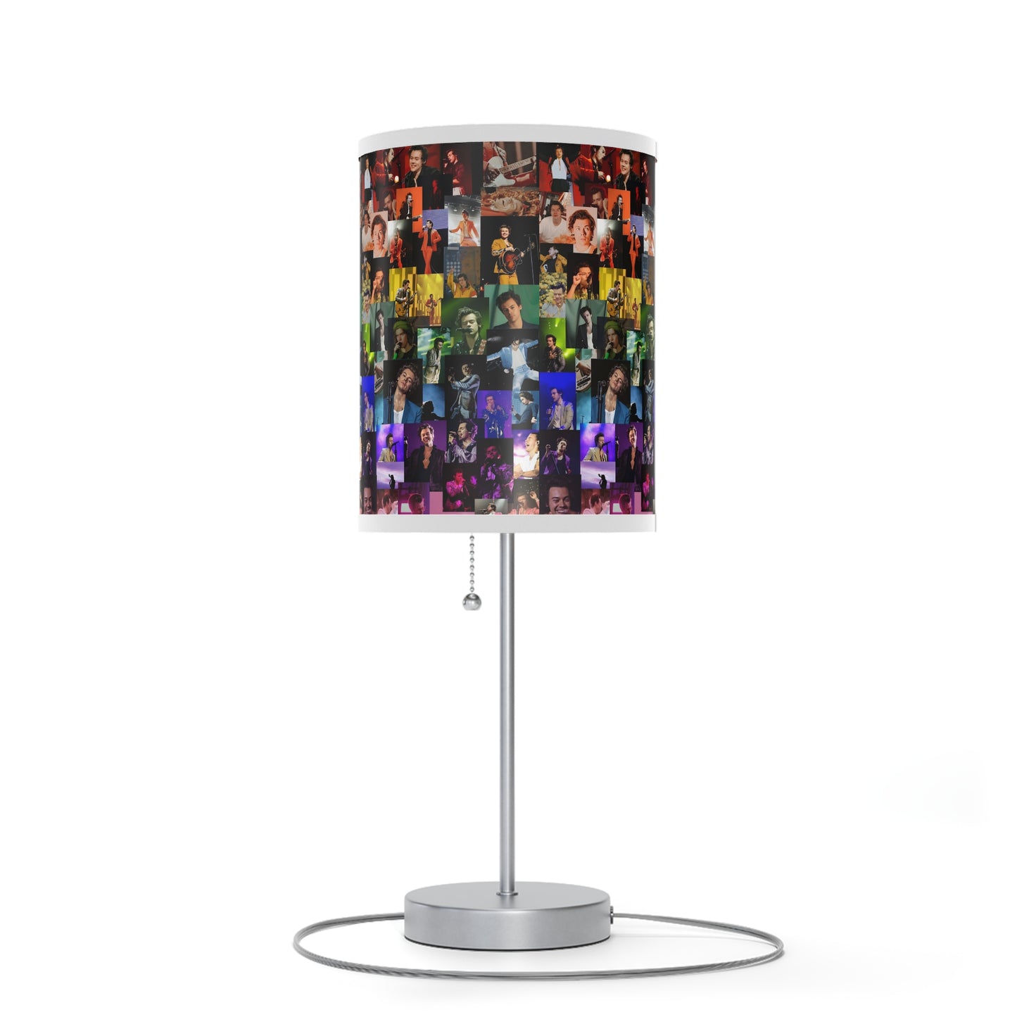 Harry Styles Rainbow Photo Collage Lamp on a Stand