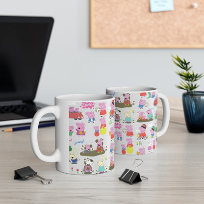 Peppa Pig Oink Oink Collage Ceramic Mug 11oz