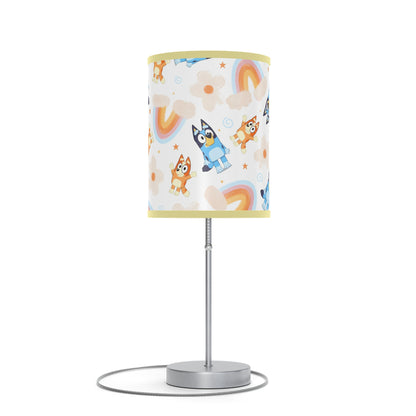 Bluey Rainbows & Flowers Pattern Lamp on a Stand