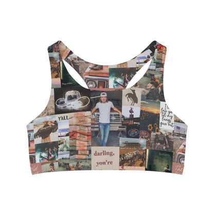 Morgan Wallen Darling You're Different Collage Seamless Sports Bra