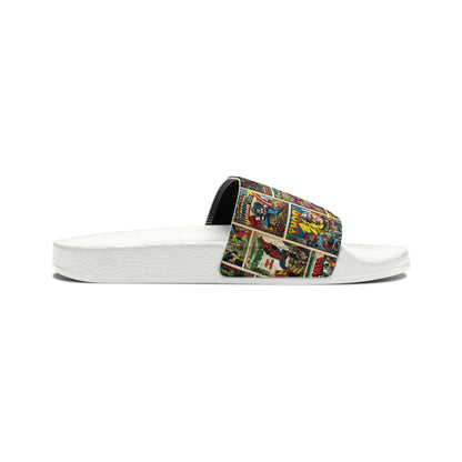 Marvel Comic Book Cover Collage Women's Slide Sandals