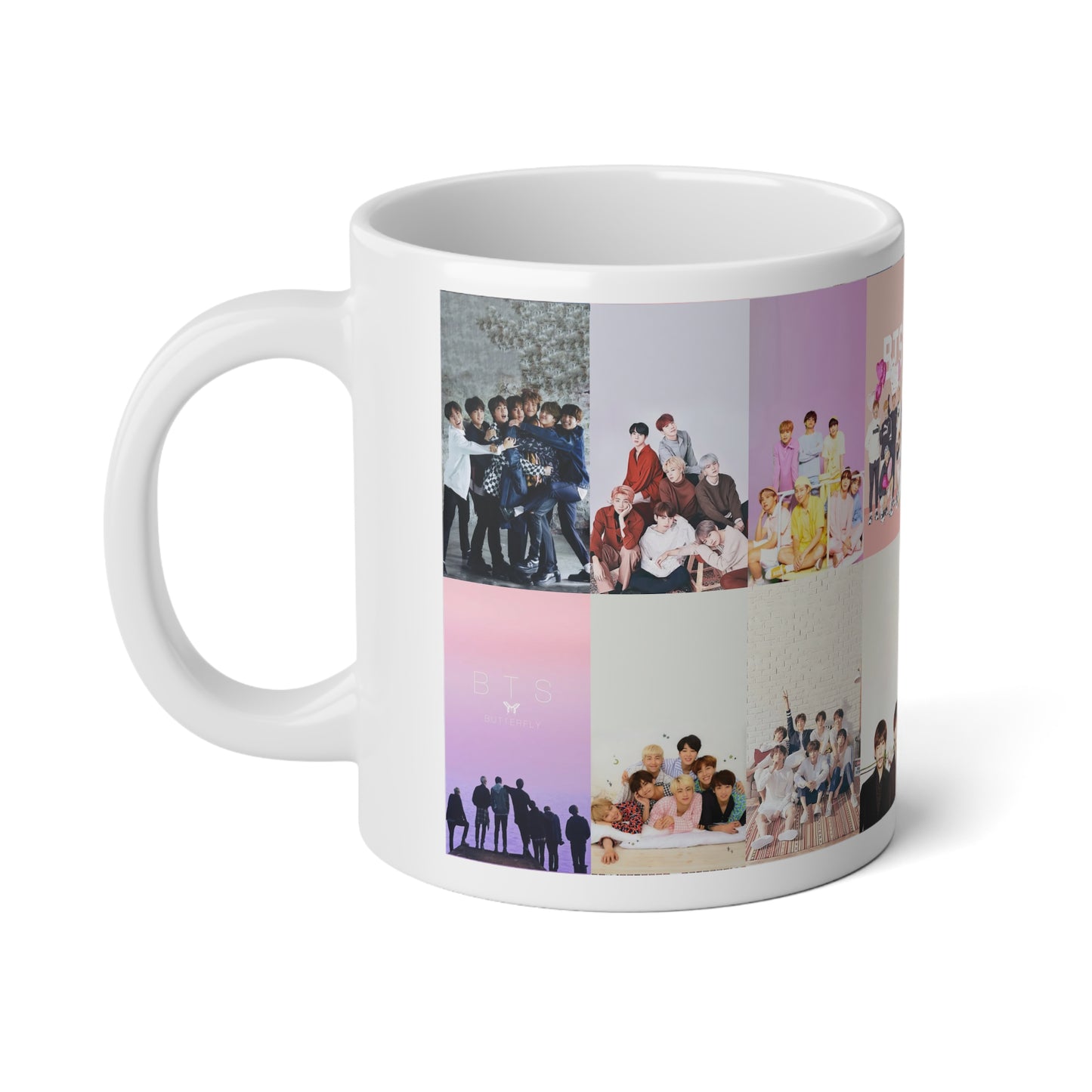 BTS Pastel Aesthetic Collage Jumbo Mug