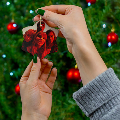 Måneskin Circular Group Photo Ceramic Ornament