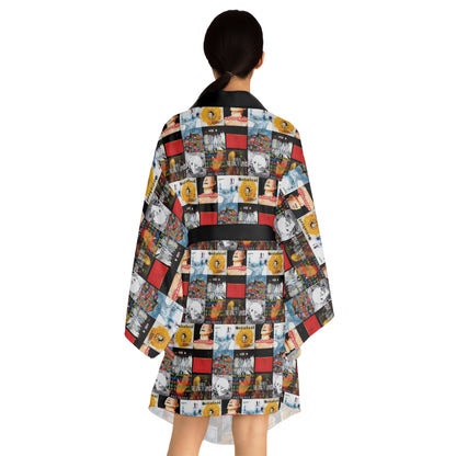 Radiohead Album Cover Collage Long Sleeve Kimono Robe