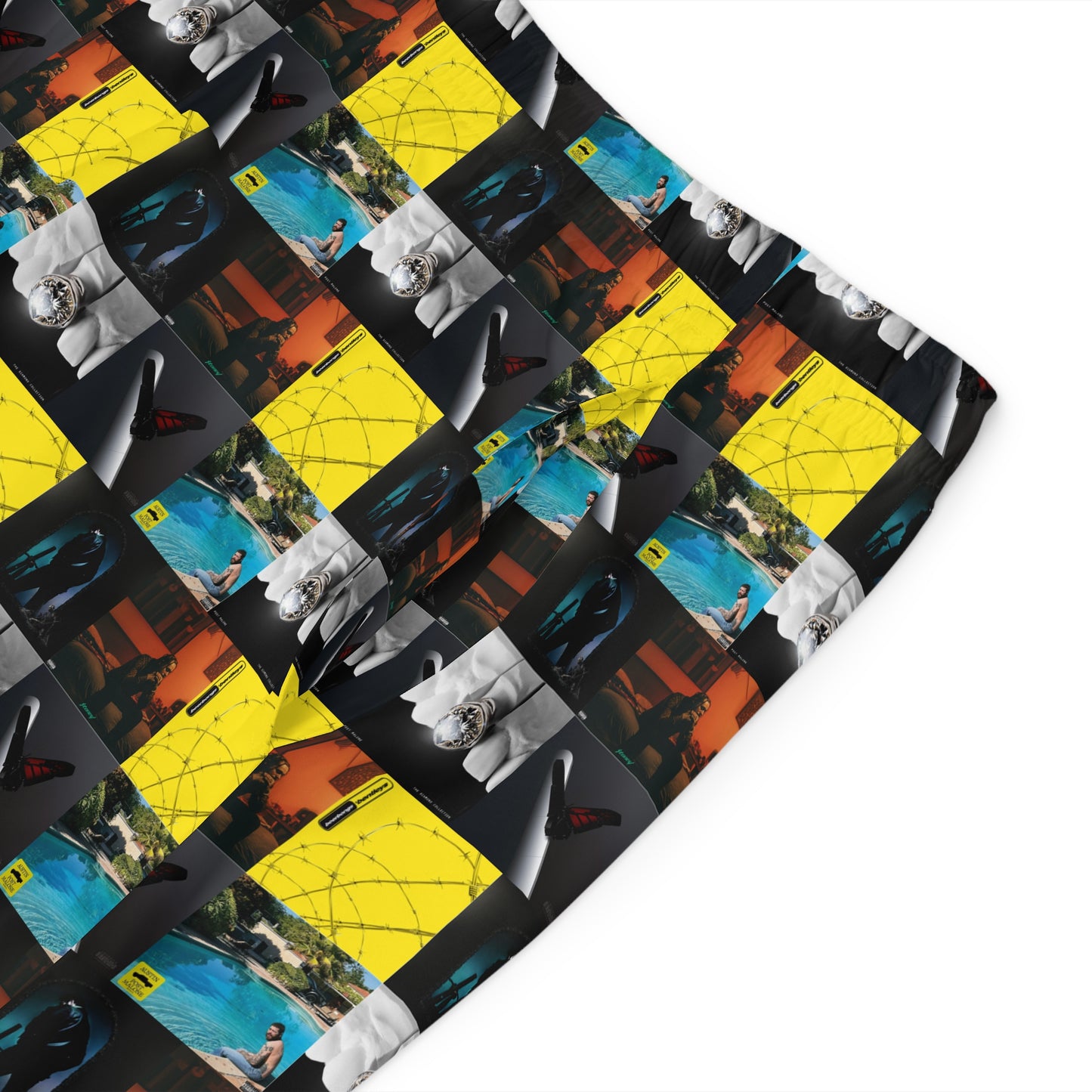 Post Malone Album Art Collage Men's Board Shorts