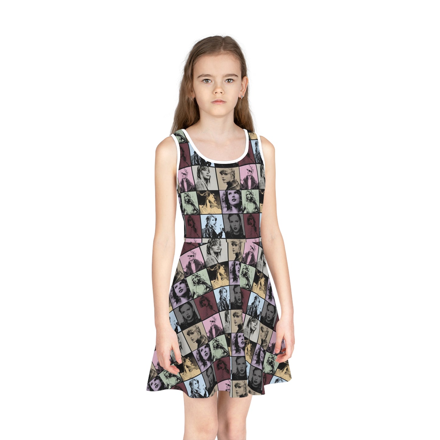 Taylor Swift Eras Collage Girls' Sleeveless Sundress