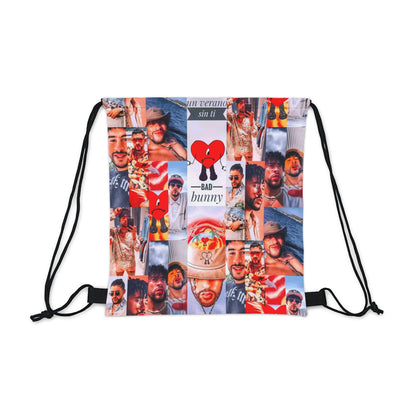 Bad Bunny Un Verano Sin Ti Photo Collage Outdoor Drawstring Bag