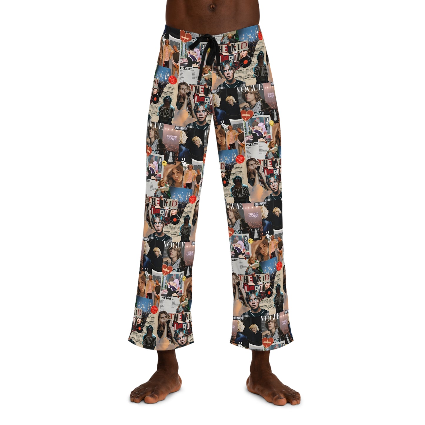 The Kid LAROI No Music No Life Collage Men's Pajama Pants