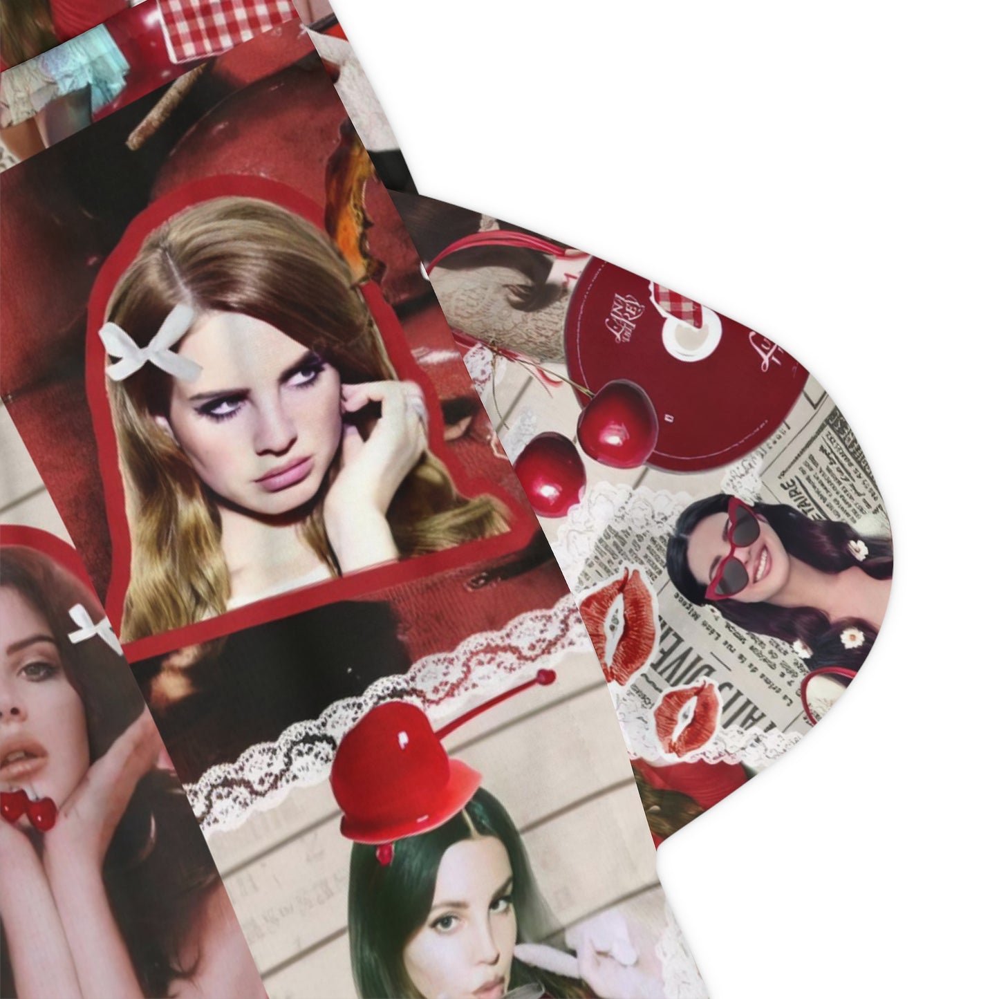 Lana Del Rey Cherry Coke Collage Basketball Rib Shorts