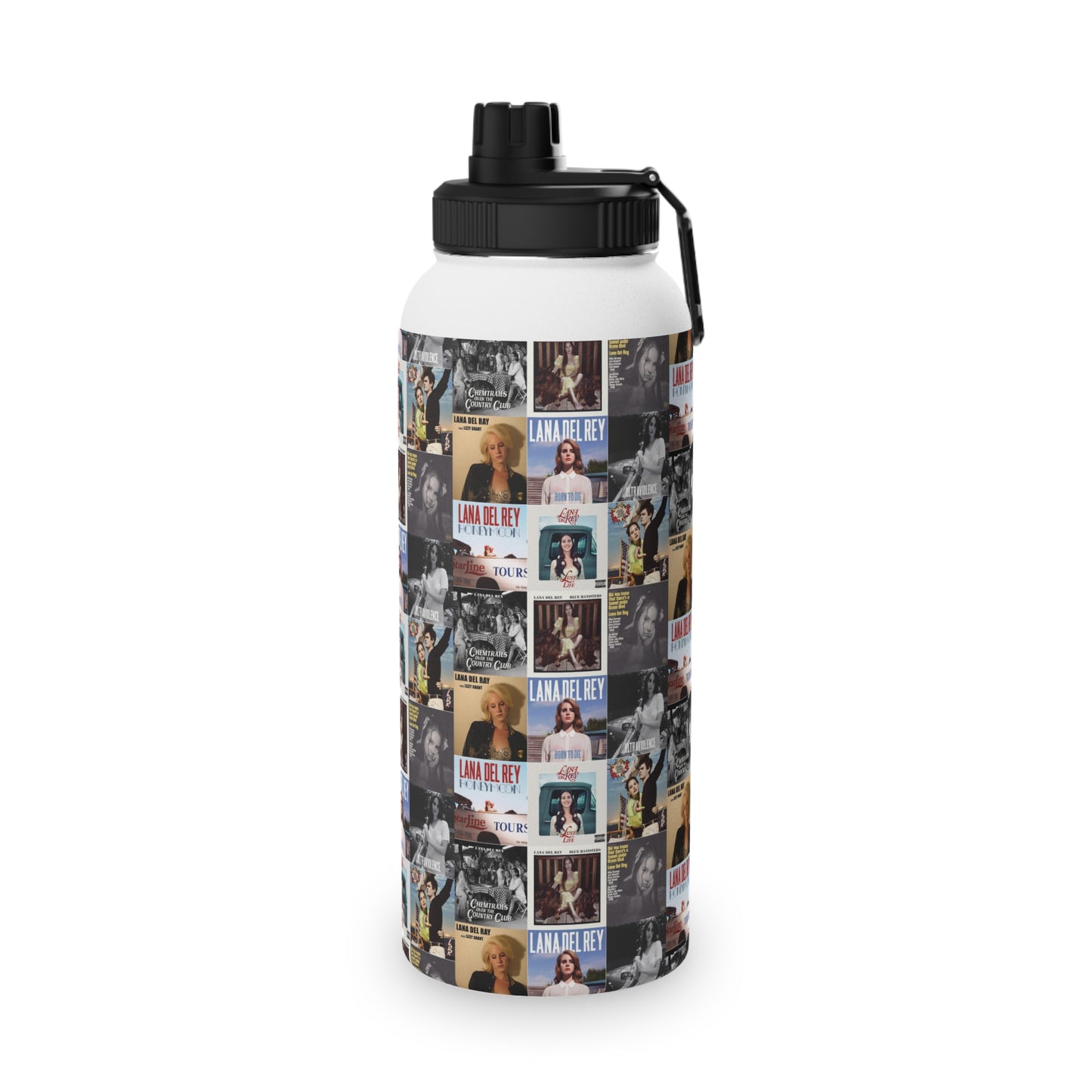 Lana Del Rey Album Cover Collage Stainless Steel Sports Lid Water Bottle