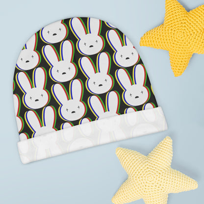 Bad Bunny Logo Pattern Baby Beanie