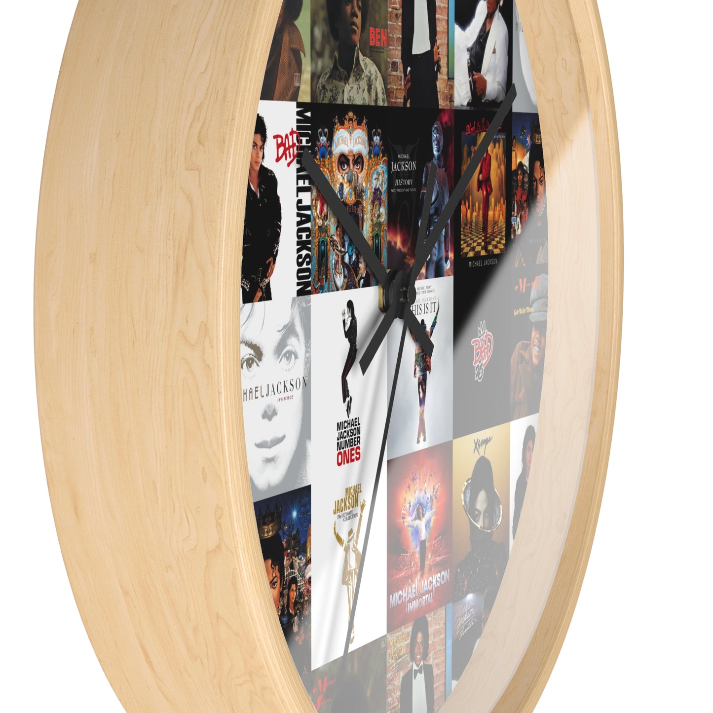 Michael Jackson Album Cover Collage Wall Clock