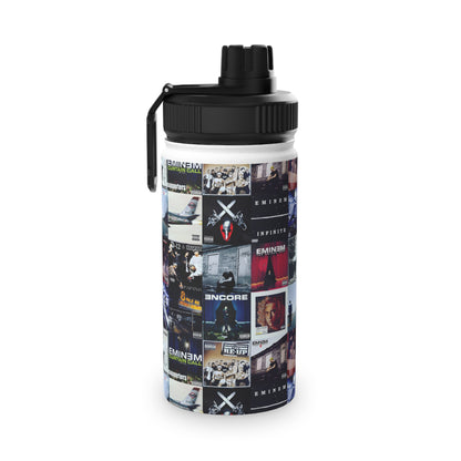 Eminem Album Art Cover Collage Stainless Steel Sports Lid Water Bottle