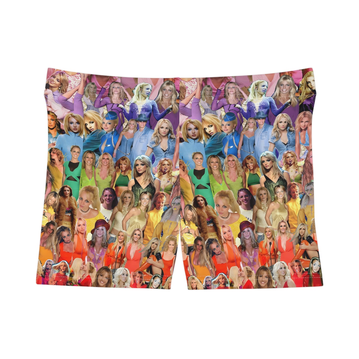 Britney Spears Rainbow Photo Collage Women's Shorts