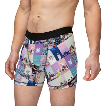 BTS Pastel Aesthetic Collage Men's Boxers