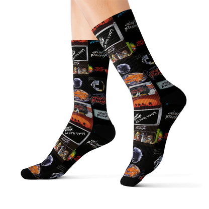 Daft Punk Album Cover Art Collage Tube Socks