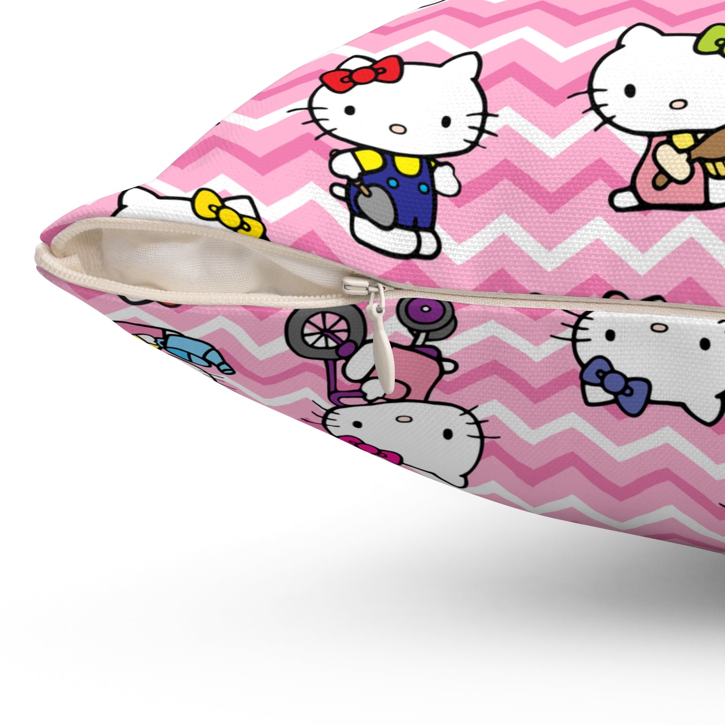 Hello Kitty Playtime Collage Spun Polyester Square Pillow