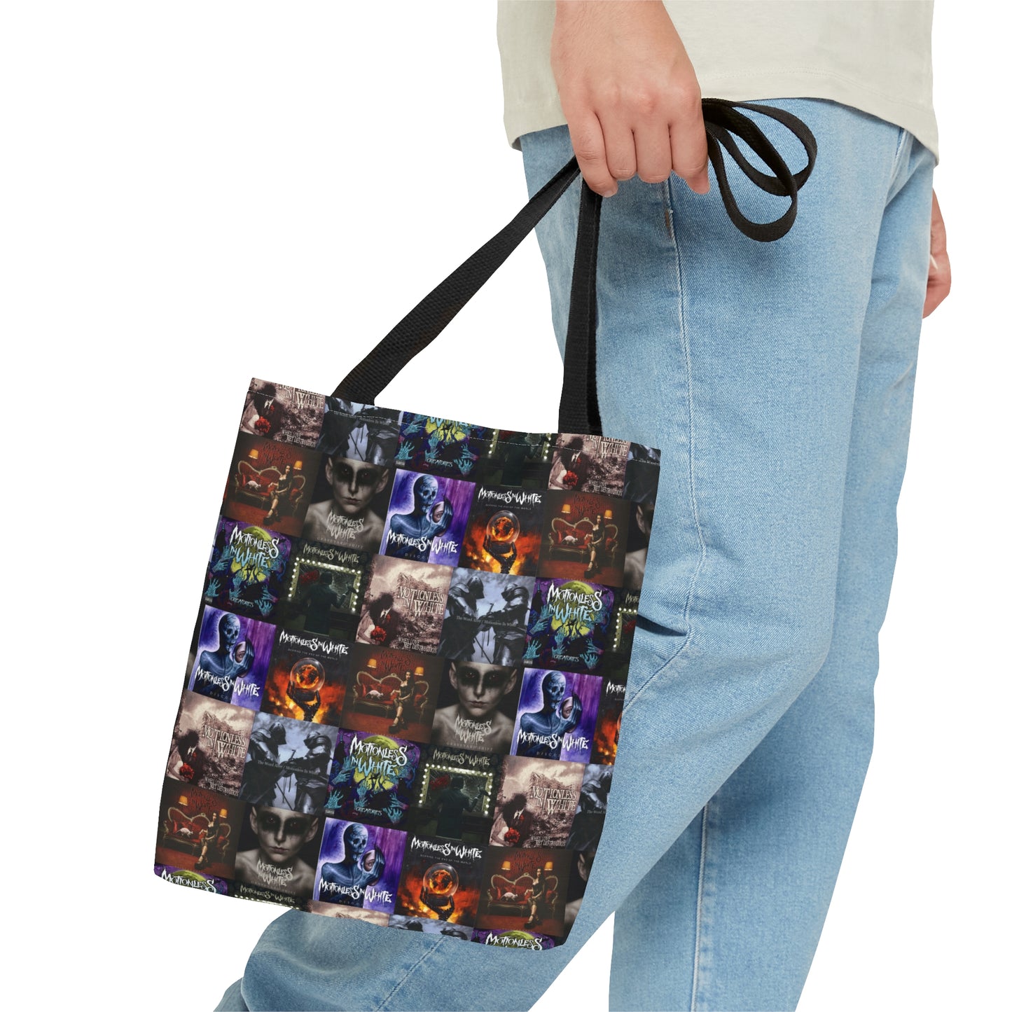 Motionless In White Album Cover Collage Tote Bag