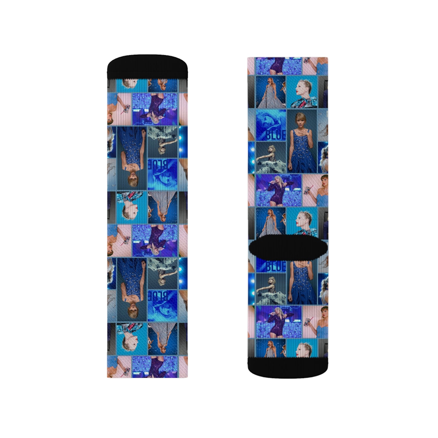 Taylor Swift Blue Dreams Collage Unisex Tube Socks