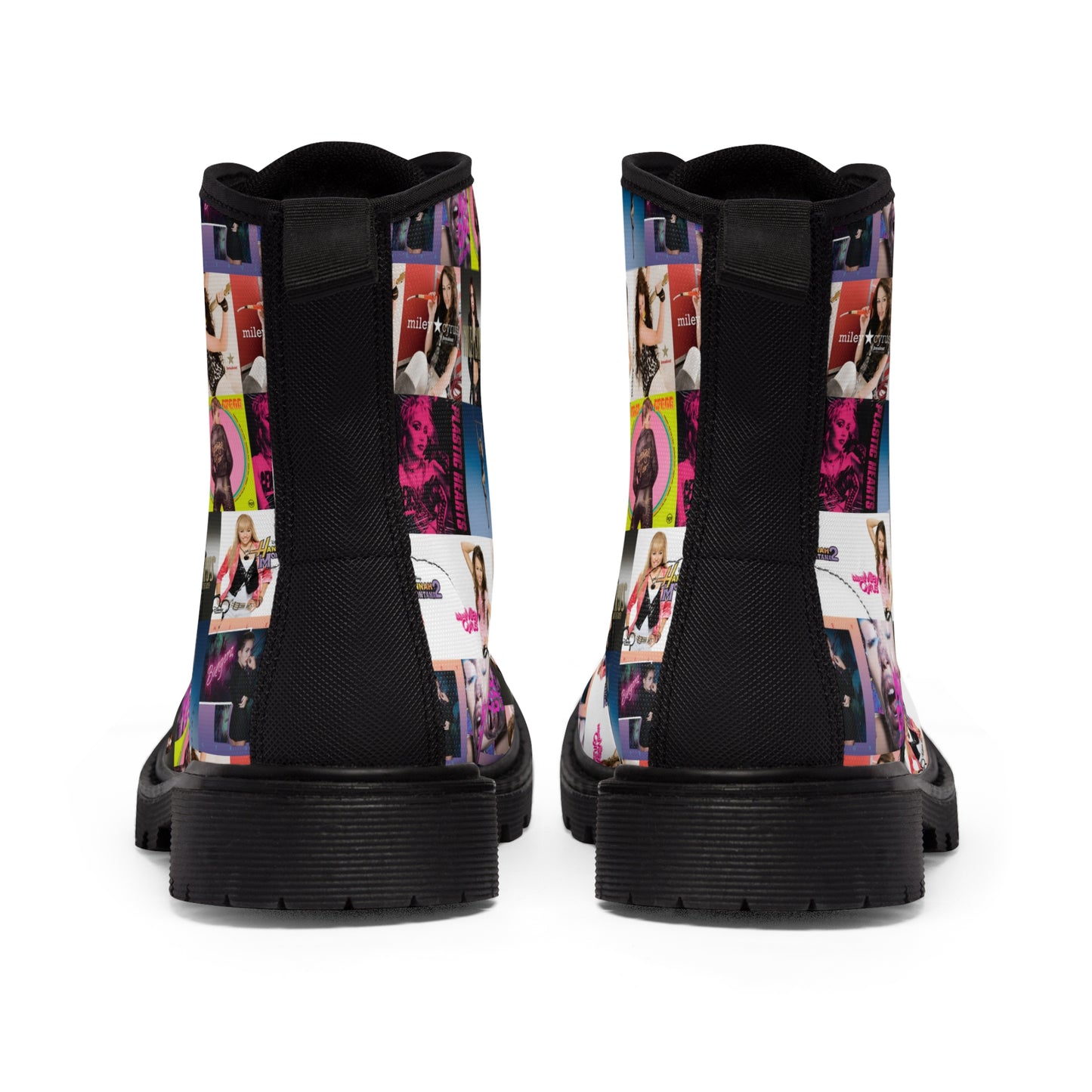 Miley Cyrus Album Cover Collage Women's Canvas Boots