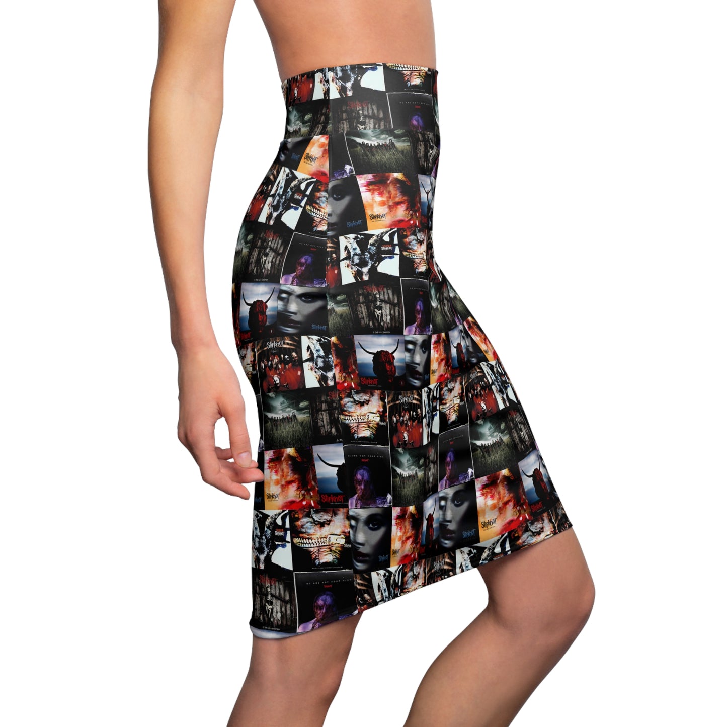 Slipknot Album Art Collage Women's Pencil Skirt