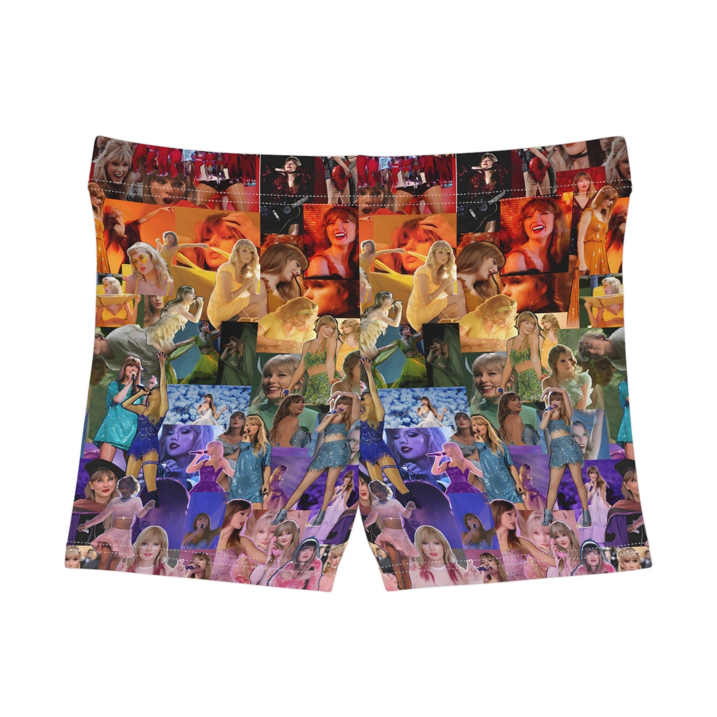 Taylor Swift Rainbow Photo Collage Women's Shorts