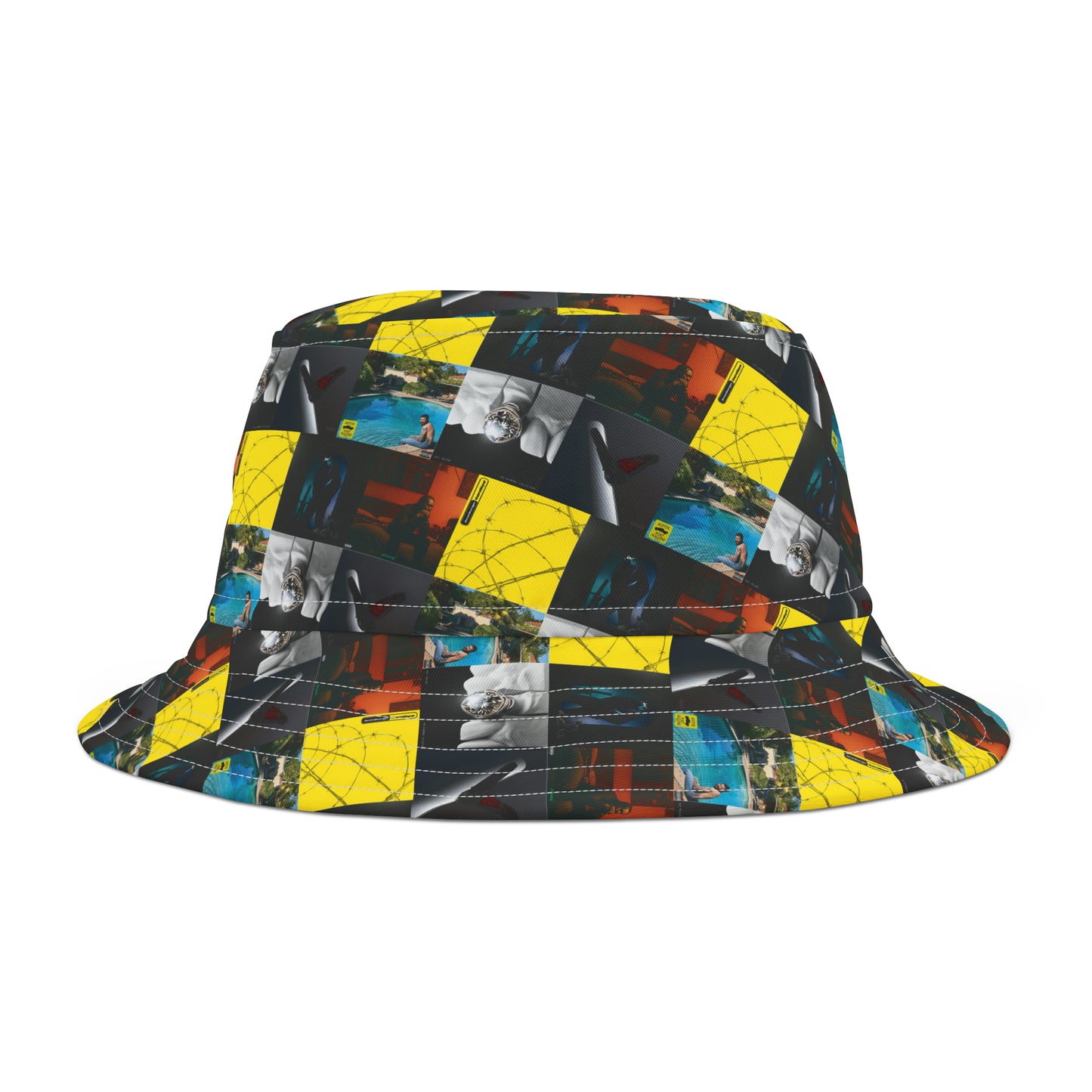 Post Malone Album Art Collage Bucket Hat