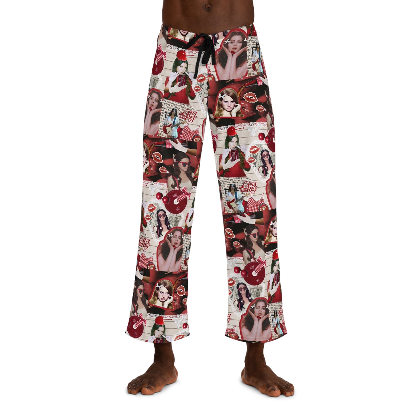 Lana Del Rey Cherry Coke Collage Men's Pajama Pants