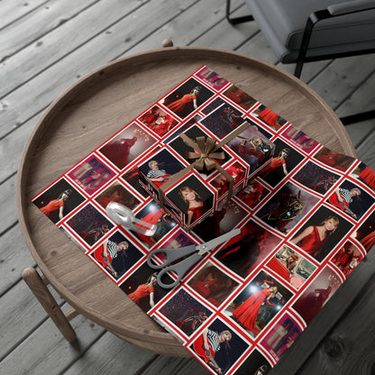 Taylor Swift Red Era Collage Gift Wrap Paper