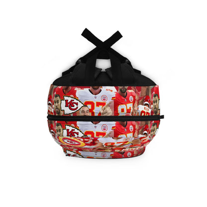 Travis Kelce Chiefs Red Collage Backpack