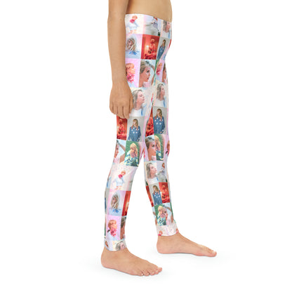 Taylor Swift Lover Era Photo Mosaic Youth Full-Length Leggings