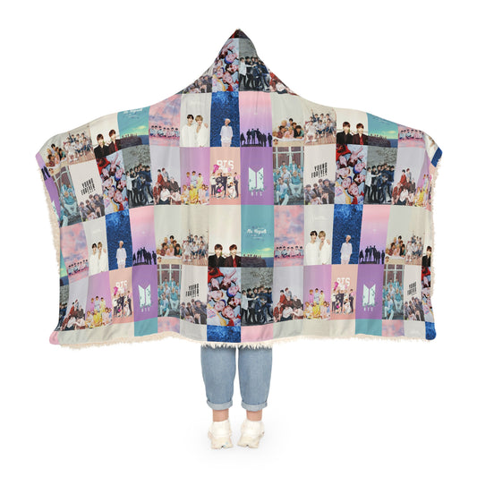 BTS Pastel Aesthetic Collage Snuggle Blanket