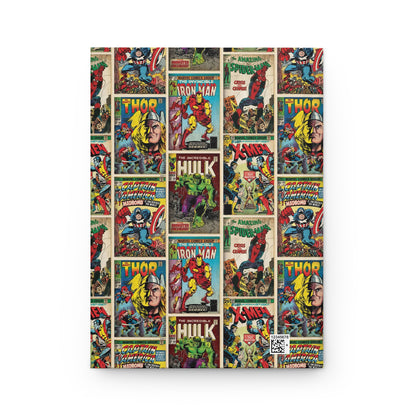 Marvel Comic Book Cover Collage Hardcover Journal