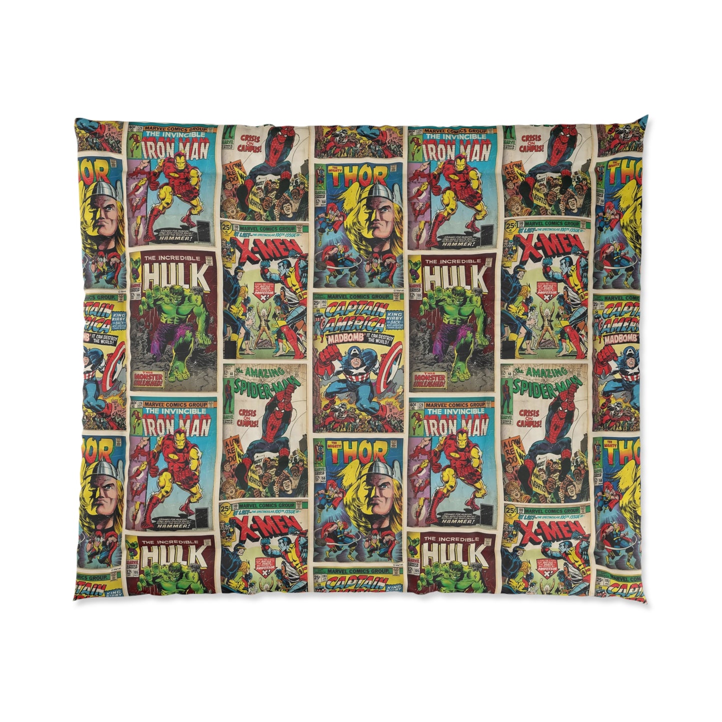 Marvel Comic Book Cover Collage Comforter