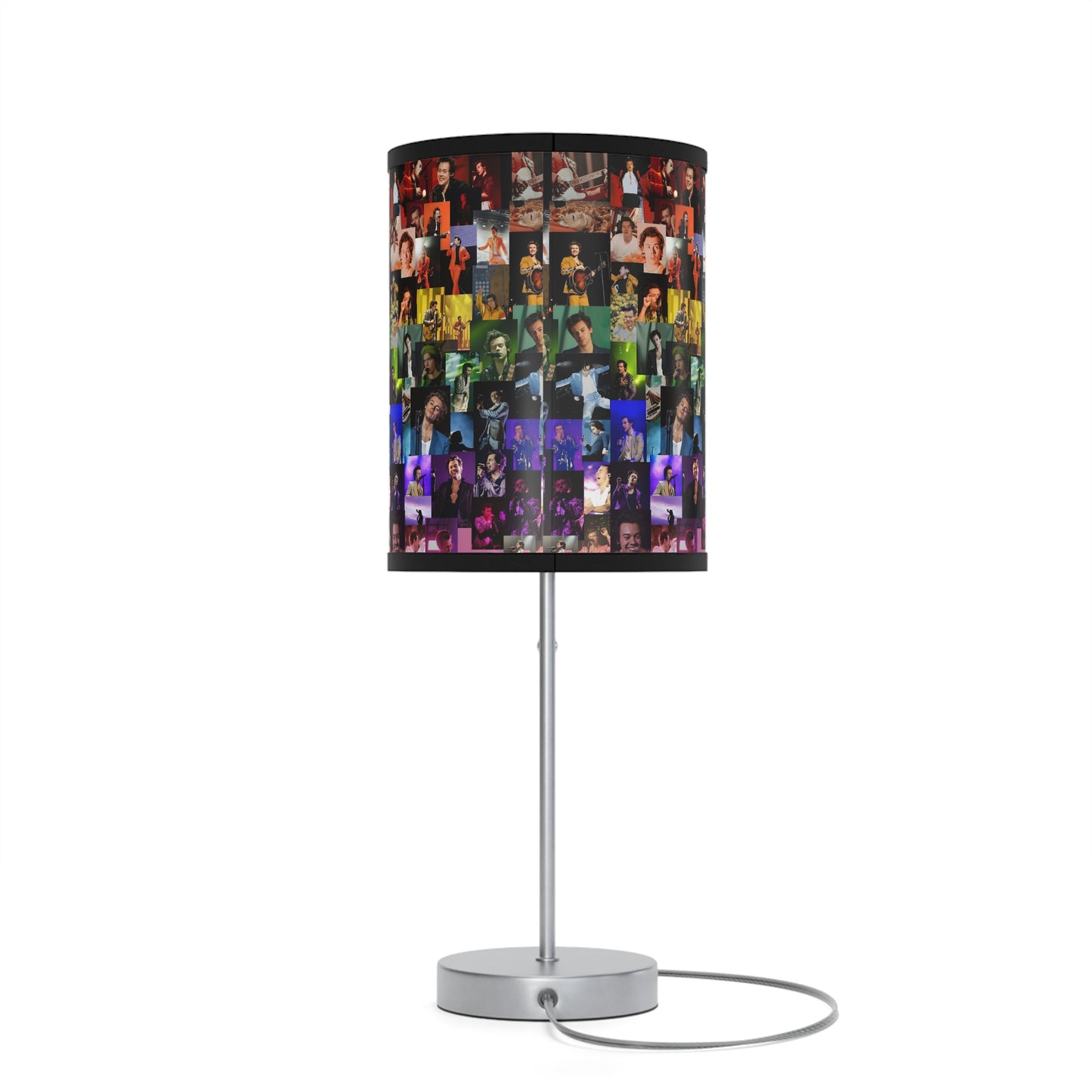 Harry Styles Rainbow Photo Collage Lamp on a Stand