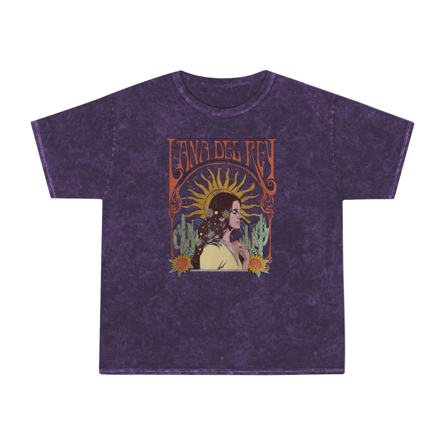 Lana Del Rey Vintage Artwork Unisex Mineral Wash Vintage Tee Shirt