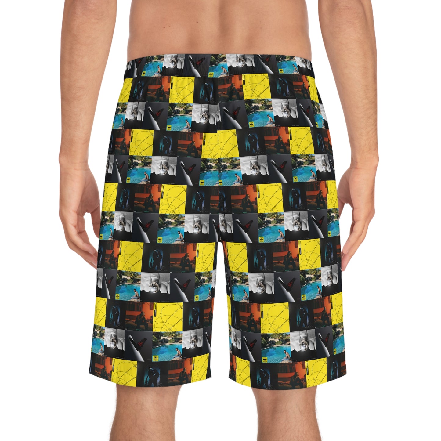 Post Malone Album Art Collage Men's Board Shorts