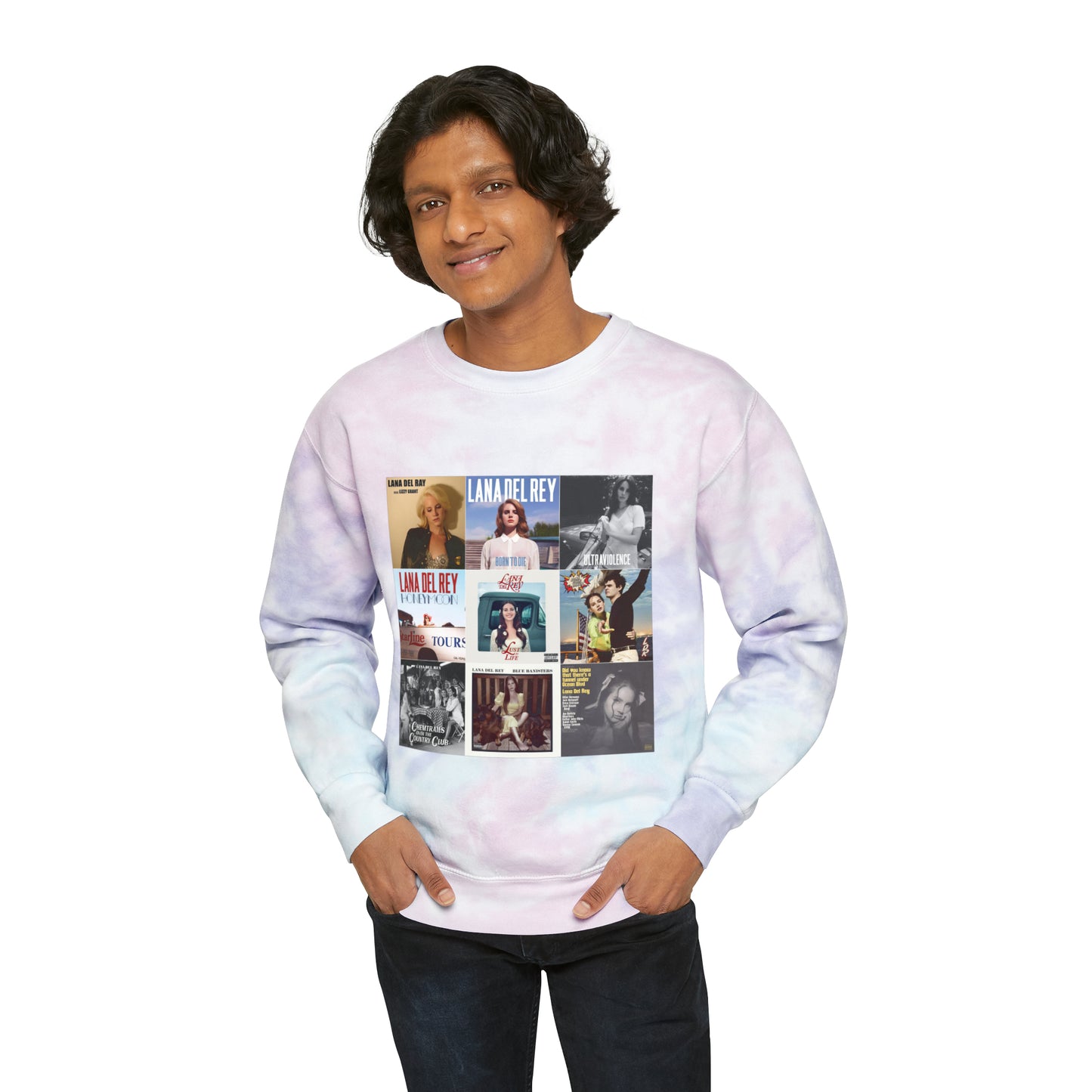 Lana Del Rey Album Cover Collage Unisex Tie-Dye Sweatshirt