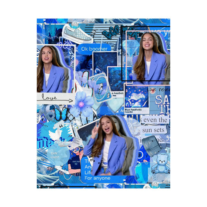 Olivia Rodrigo Blue Aesthetic Collage Matte Poster